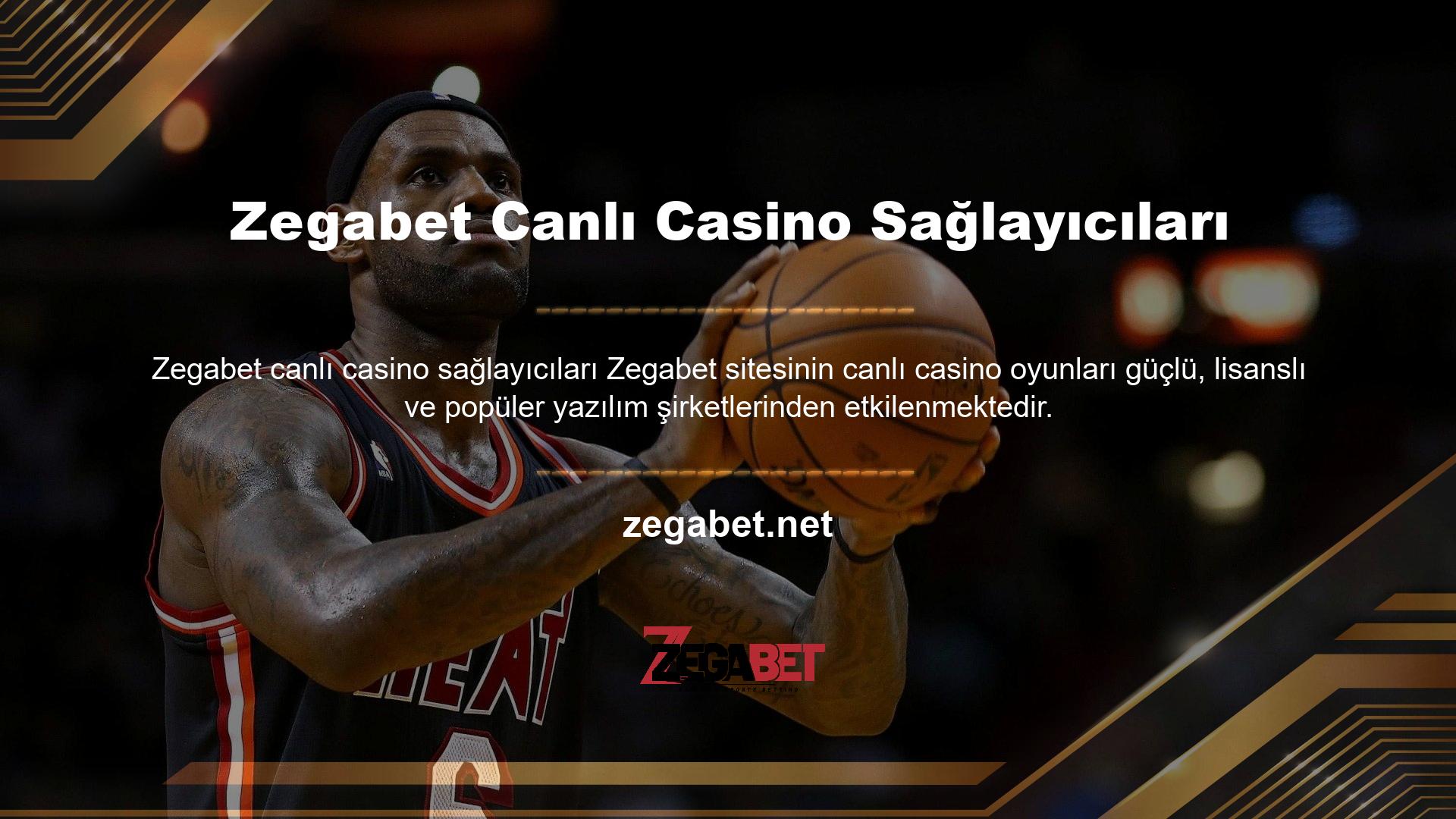 Zegabet sitesi size canlı casino oyunları için çeşitli seçenekler sunar